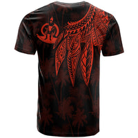 Vanuatu Custom T Shirt Polynesian Wings (Red) - Polynesian Pride