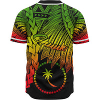 Chuuk Polynesian Custom Personalised Baseball Shirt - Tribal Wave Tattoo Reggae - Polynesian Pride