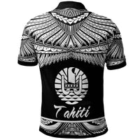 Tahiti Polo Shirt Polynesian Tattoo White Version - Polynesian Pride