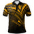 (TANGIKE) Cook Islands Polo Shirt Gold Color Cross Style RLT13 Gold - Polynesian Pride