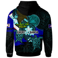 American Samoa Hoodie American Samoa Independence Day With Bald Eagle and Polynesian Patterns LT10 - Polynesian Pride