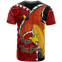 Papua New Guinea T shirt Custom Paradise Bird Of Papua New Guinea with Polynesian Patterns T shirt - Polynesian Pride