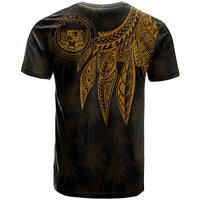 Polynesian Hawaii Custom T shirt Polynesian Wings (Golden) - Polynesian Pride