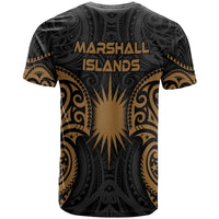 Marshall Islands Polynesian Custom T Shirt Marshall Islands Spirit Gold - Polynesian Pride