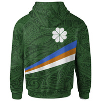 Marshall Islands Hoodie Kwajalein Flag Custom - Polynesian Pride