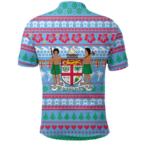 Fiji Christmas Polo Shirt Ugly Christmas LT12 - Polynesian Pride