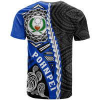 Pohnpei Micronesia T Shirt Wave Tattoo Flag Style - Polynesian Pride