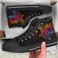 Papua New Guinea High Top - Butterfly Polynesian Style - Polynesian Pride