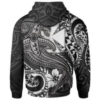 Polynesian Wallisnd Futuna Hoodie White Shark Polynesian Tattoo - Polynesian Pride