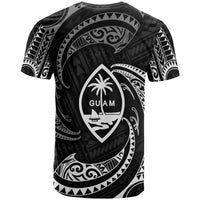 Guam Polynesian Custom T Shirt White Tribal Wave - Polynesian Pride