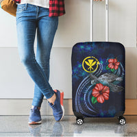 Hawaii Polynesian Luggage Cover - Blue Turtle Hibiscus - Polynesian Pride