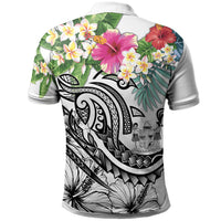 Fiji Polynesian Polo Summer Plumeria (White) - Polynesian Pride