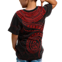Polynesian Hawaii T Shirt Maui Polynesian Waves (Red) - Polynesian Pride