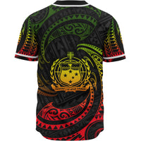 Samoa Polynesian Custom Personalised Baseball Shirt - Reggae Tribal Wave - Polynesian Pride