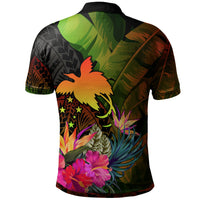 Papua New Guinea Polynesian Polo Hibiscus and Banana Leaves - Polynesian Pride