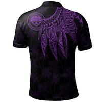 Federated States of Micronesia Custom Polo Shirt Polynesian Wings (Purple) - Polynesian Pride