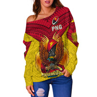 (Custom Personalised) Papua New Guinea Rugby Kumul Pride Women Off Shoulder Sweater - LT2 - Polynesian Pride