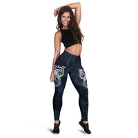 Marshall Islands Polynesian Women's Leggings - Tropical Flower - Polynesian Pride