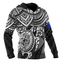Wallis nd Futuna Polynesian Hoodie White Turtle - Polynesian Pride