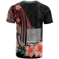 Kiribati T Shirt Red Polynesian Hibiscus Pattern Style - Polynesian Pride