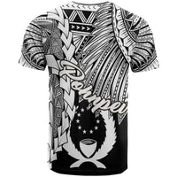 Pohnpei Micronesia Custom T Shirt Tribal Wave Tattoo White - Polynesian Pride