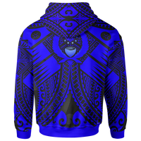 Pohnpei Hoodie Blue Seal with Polynesian Tattoo - Polynesian Pride