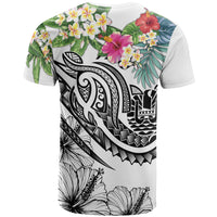 Tahiti Polynesian T Shirt Summer Plumeria (White) - Polynesian Pride