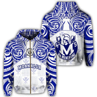 hawaiiZipper Hoodie Kanaka Moanalua High School Zipper Hoodie Demodern Style Unisex White - Polynesian Pride