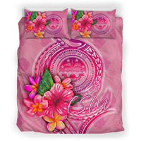 FMS Polynesian Bedding Set - Floral With Seal Pink - Polynesian Pride
