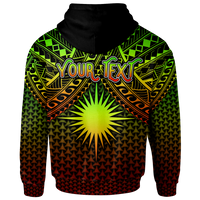 Polynesian Marshall Islands Custom Zip up Hoodie Reggae Vintage Polynesian Patterns - Polynesian Pride