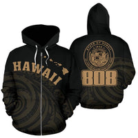 Hawaii Polynesia Hoodie Golden Tatau Style Unisex Gold - Polynesian Pride