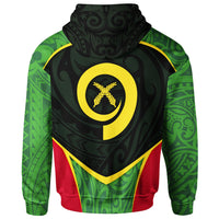 Vanuatu Polynesian Zip up Hoodie Flag Sport Style - Polynesian Pride