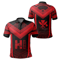 Hawaiian Kanaka Polynesian Polo Shirt Active Red Unisex Red - Polynesian Pride