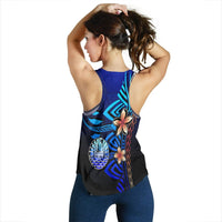Tahiti Woman's Racerback Tank - Vintage Tribal Mountain - Polynesian Pride
