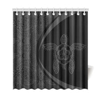 Hawaii Turtle Polynesian Shower Curtain-Circle Style Gray - Polynesian Pride