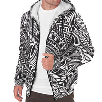 Polynesian Patterns Sherpa Hoodie 07 White - Polynesian Pride
