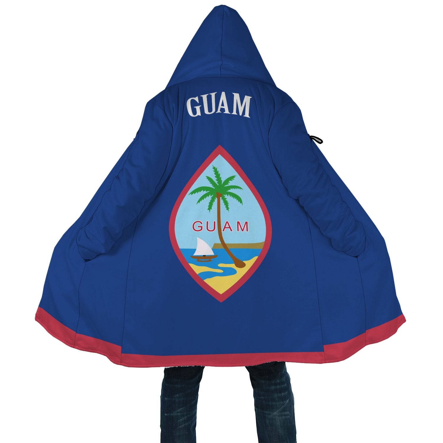 Guam All Over Print Cloak A5 Unisex Blue - Polynesian Pride
