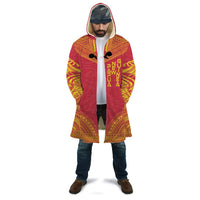 Papua New Guinea Flag Polynesian Chief Cloak Unisex Red - Polynesian Pride