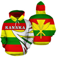 Kanaka Hoodie Warrior Style Unisex White - Polynesian Pride