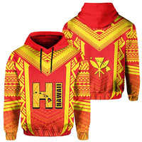 Hawaiian Kanaka Polynesian Hoodie Active Unisex Red - Polynesian Pride
