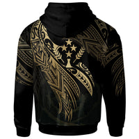 Kosrae Micronesia Zip Hoodie Legend Gold Version - Polynesian Pride