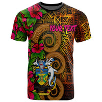 Solomon Islands Polynesian Custom T Shirt Hibiscus Vintage Unisex Orange - Polynesian Pride
