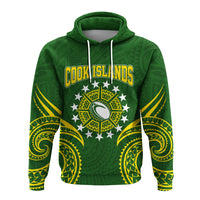 Cook Islands Rugby Hoodie Tribal Pattern LT12 - Polynesian Pride