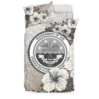 Federated States of Micronesia Bedding Set - Vintage Luxury Floral Style - Polynesian Pride