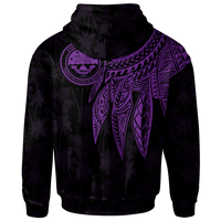 Federated States of Micronesia Hoodie Polynesian Wings (Purple) - Polynesian Pride