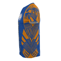 Marshall Islands T Shirt Marshall Islands Seal Polynesian Tattoo Blue Style - Polynesian Pride