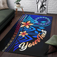Cook Islands Custom Personalised Area Rug - Vintage Tribal Mountain - Polynesian Pride