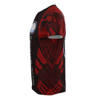 Marshall Islands T Shirt Marshall Islands Seal Polynesian Tattoo Red Style - Polynesian Pride