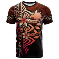 Papua New Guinea Polynesian T Shirt Red Vintage Tribal Mountain Unisex Red - Polynesian Pride