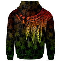 Kosrae Custom Zip up Hoodie Polynesian Wings (Reggae) - Polynesian Pride